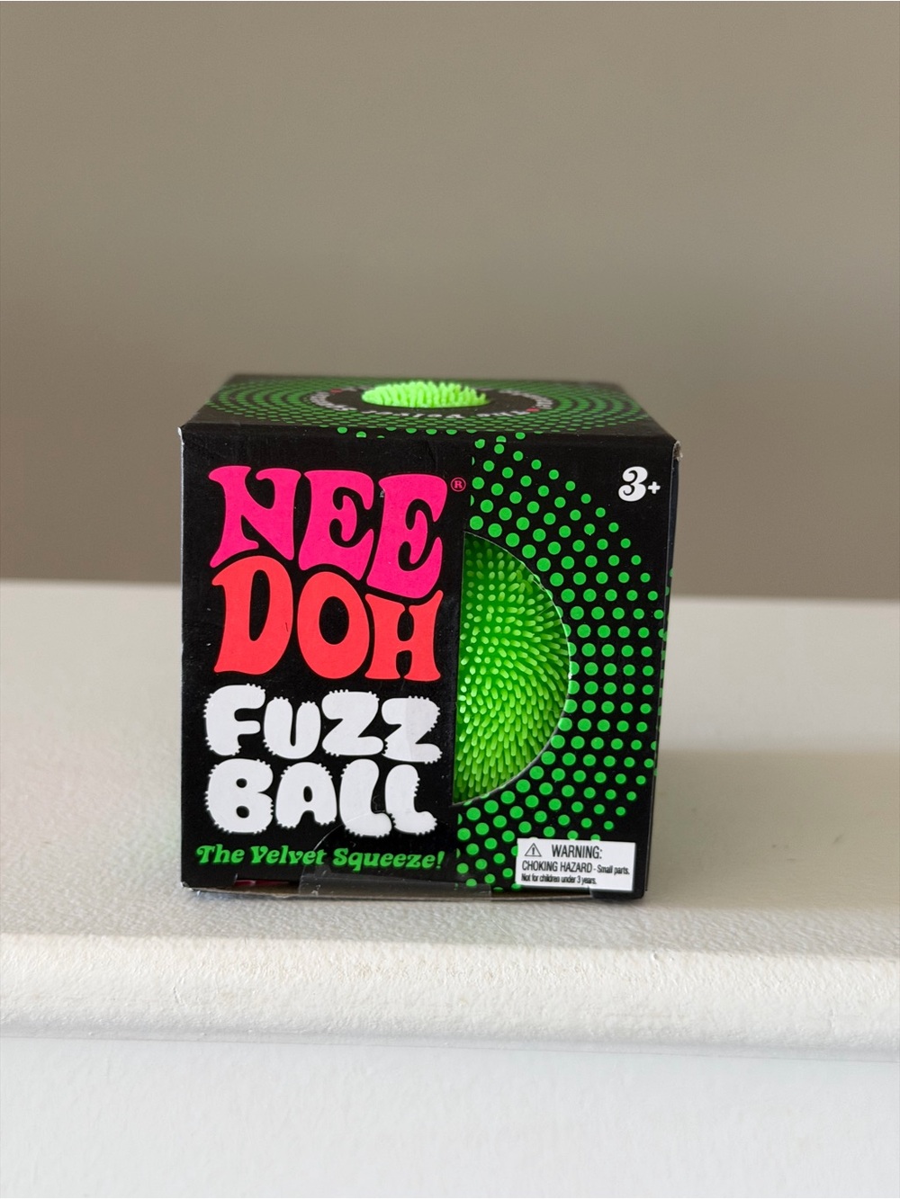 NeeDoh Fuzz Ball Sensory Squeeze - Neon Green